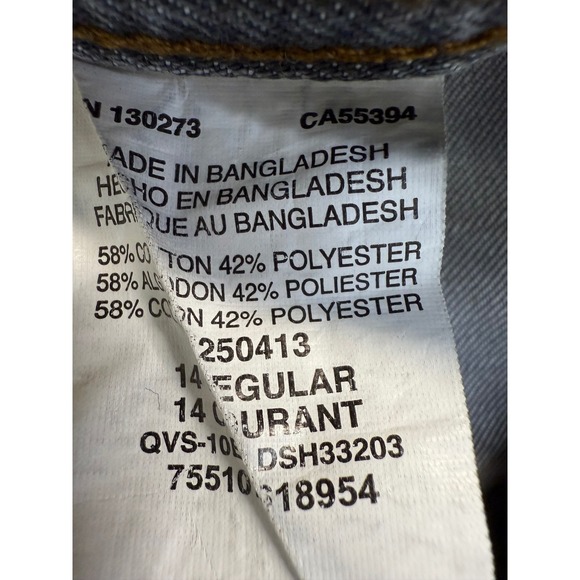 Boys Lee Dungarees Gray Adjustable Waist Skinny Jeans Size 14R Grunge School Y2K - Picture 8 of 9